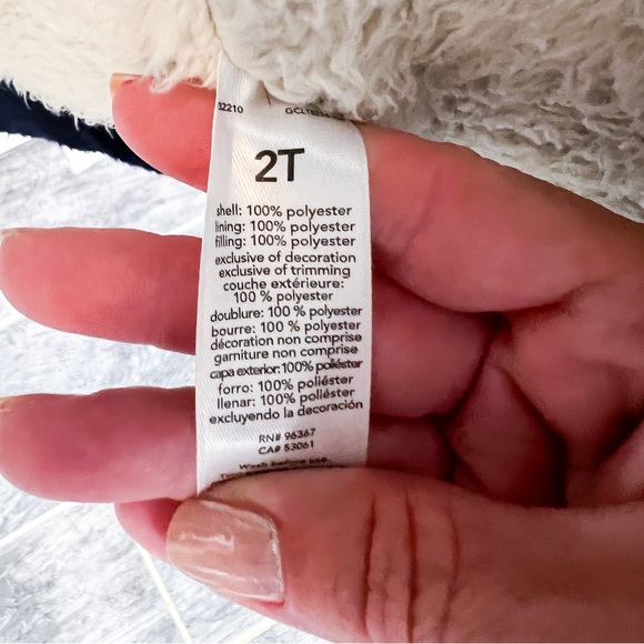 Fleece-lined navy wool peacoat - Picture 9 of 9